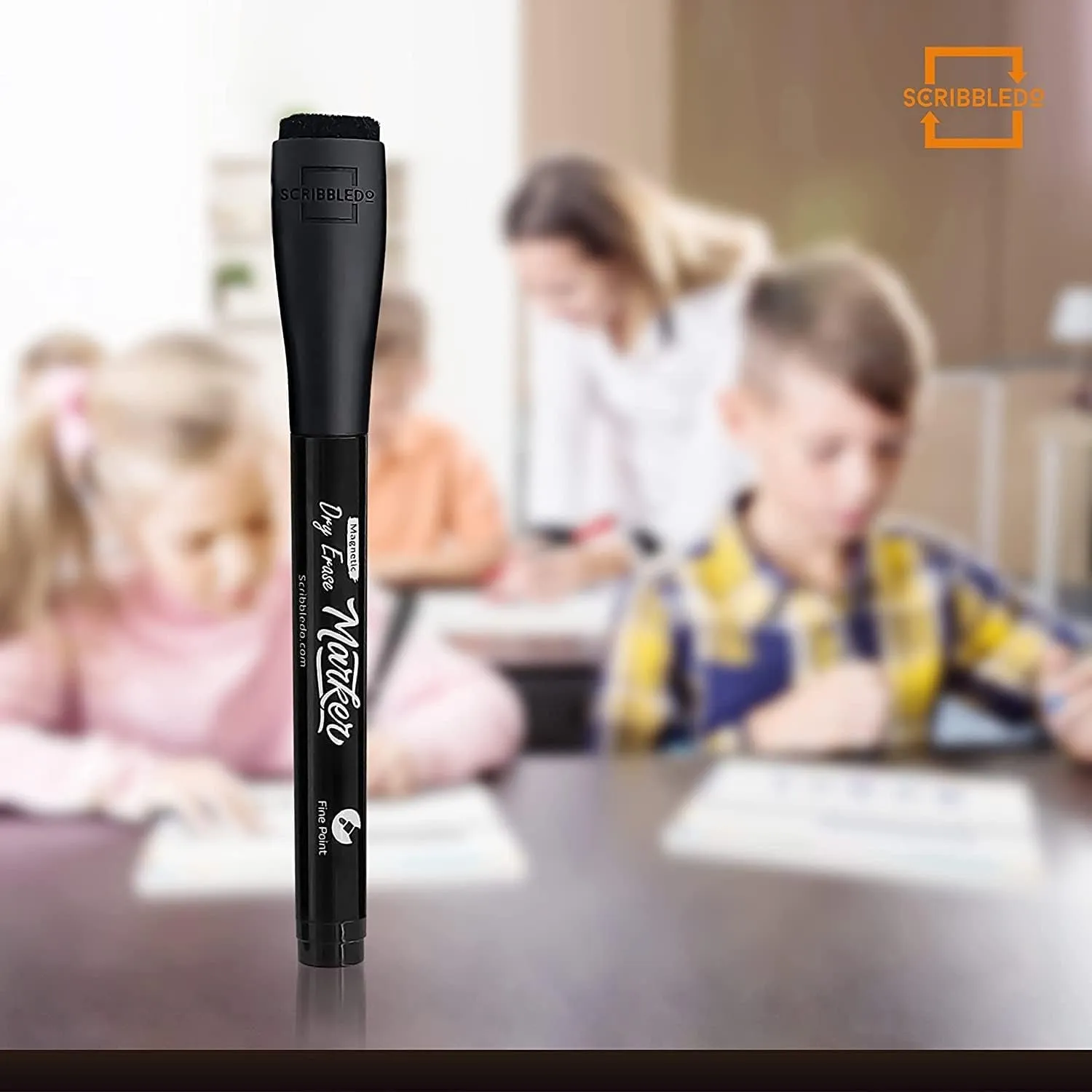 4 pack Magnetic Fine Tip Dry Erase Color Markers